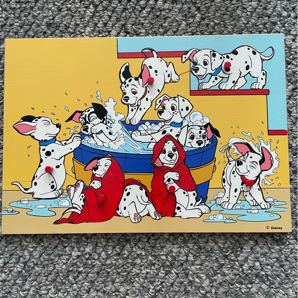 Vintage Disney 101 Dalmatians peg puzzle